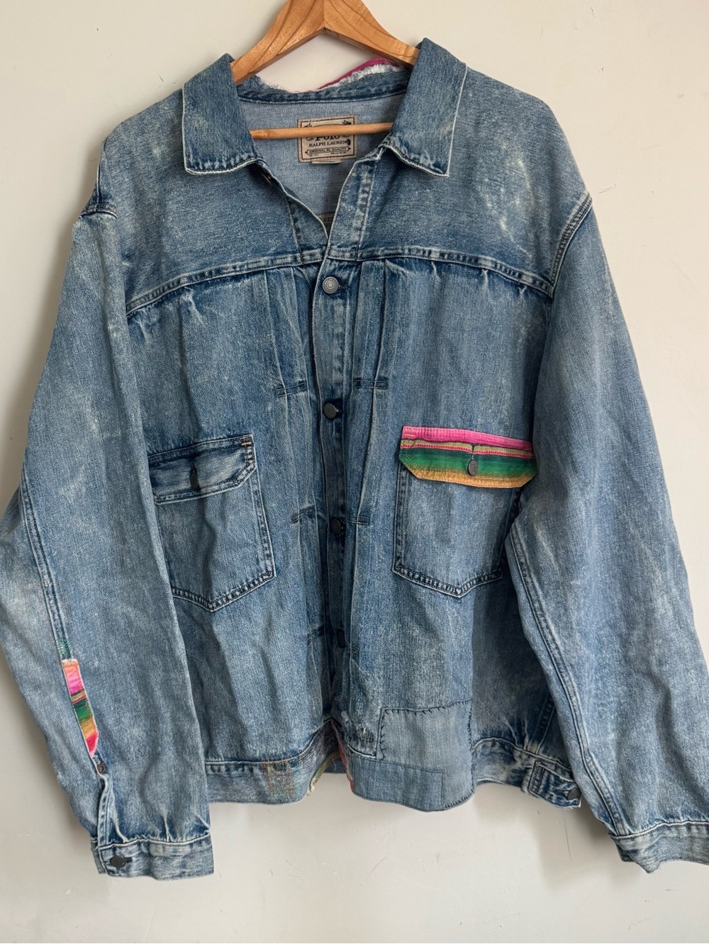Polo Ralph Lauren Renton Denim Laguna Serape Patch Denim Trucker Jean Jacket